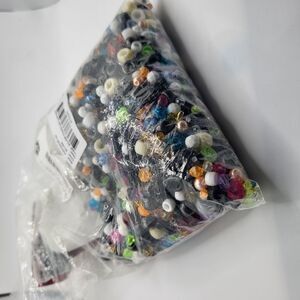 Colorful Bead Assortment Chunky Plastic Beads 11.1 Oz